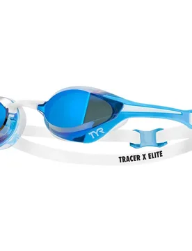 Tracer X Elite Mirror Swimming Goggles Blue / White One Size Men,Women - TYR - FashionsVida