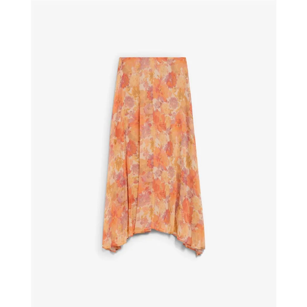 Falda midi estampada con cremallera invisible - Scalpers - FashionsVida