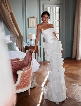 Luxury Wedding Dresses Mermaid Women's Flowers Sexy Mermaid Satin One Shoulder Bridal Gowns Vestidos De Novia 2025 Customized - Aliexpress - FashionsVida