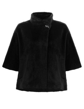 Chaqueta con aspecto de piel negro M/L