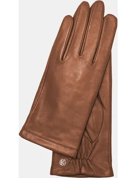 Guantes clásicos de piel de cordero CHELSEA con forro de punto en color de contraste y función táctil de ® - Kessler - FashionsVida
