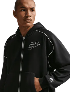 Fleece Men Hoodies - Black - Size XXL - Cotton Jersey - Black - Size: 2X-Large - Nike - FashionsVida