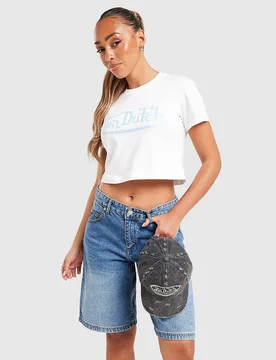 Womens Maglia Baby Logo - Bianco, bianco bianco Donna taglia XL - Von dutch - FashionsVida