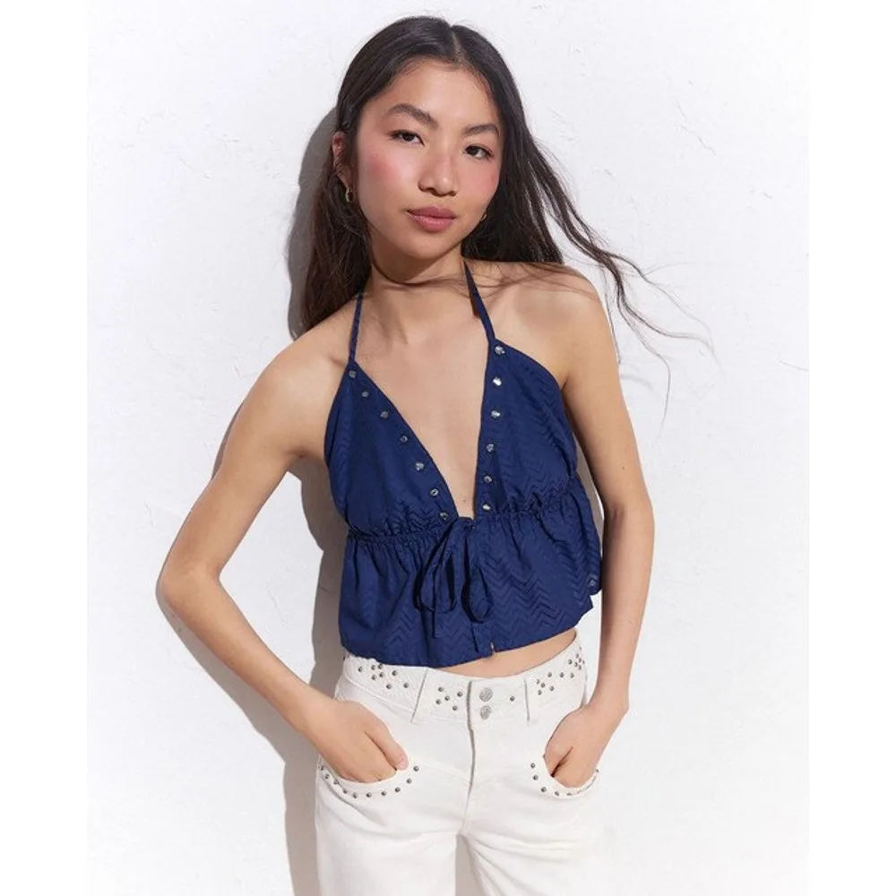 Green Coast - Top escote tachas - Green Coast - FashionsVida