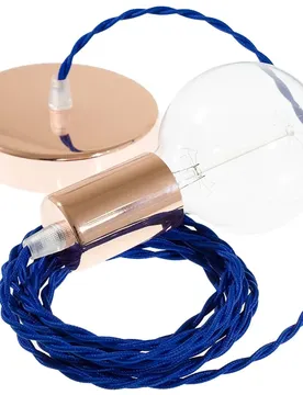 Cables Suspension Luminaire Tm12 1 M Blue / Copper One Size