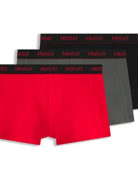 Hugo Boxers 50532611 Trunk Red 3 Unités Open Pink L