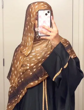 Pieza Bufanda de mujer con estampado bohemio de ciervos y leopardo en acuarela, adecuada para uso diario con vestidos - Shein - FashionsVida