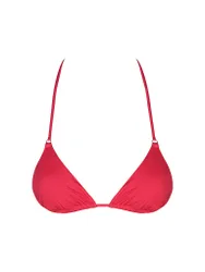 Top bikini a triangolo da donna rosso 38