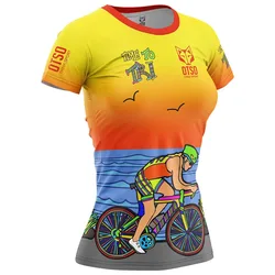 Maglietta A Maniche Corte Time To Tri Bike Multicolour S