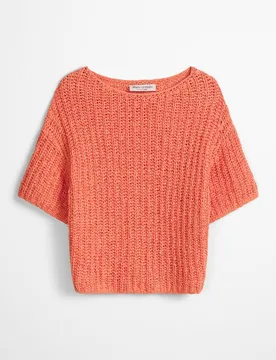 Jersey de punto de manga corta boxy de hilo de cinta - MARC O'POLO - FashionsVida