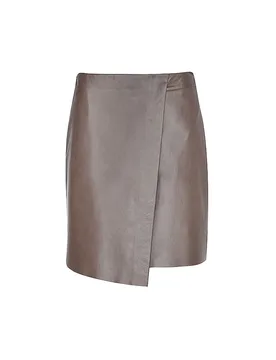 RIANI Lederrock grau 34 damen - Riani - FashionsVida