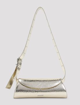 Leather Cannolo Crossbody Bag