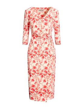 Midi-Kleid Damen Tomatenrot 34 Damen