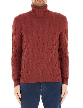 Maglione a trecce MATTONE 54