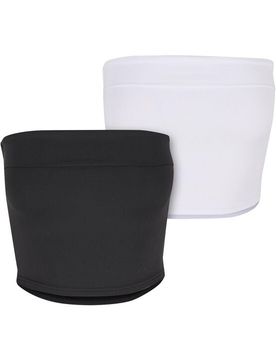 Top - Ladies Bandeau Cropped Top 2-Pack - XS bis XL - für Damen - Größe XS - schwarz/weiß - Frauen - female