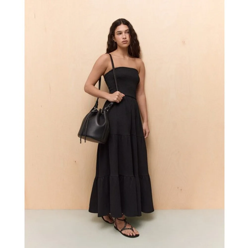 Vestido midi palabra de honor de mujer - Easy Wear - FashionsVida