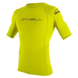 Rash Guard Manches Courtes Basic Skins Crew Lime S Homme
