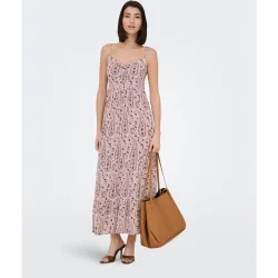 Vestido largo estampado de tirantes