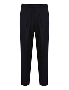 Pantaloni in twill di lana vergine stretch