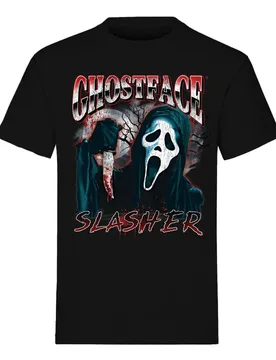 T-shirt à Manches Courtes Scream Ghost Face Slasher Black S unisex - Indiego - FashionsVida