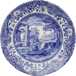 Plato de postre Blue Italian