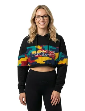 Felpa Con Cappuccio Hide Me Black Camouflage L