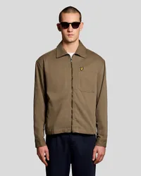 Men's Lightweight Enzyme Wash Overshirt in Green