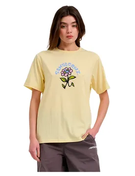 T-shirt à Manches Courtes Delfino Flower Front Butter L
