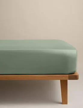 Egyptian Cotton 400 Thread Count Silky Deep Fitted Sheet Sage - M&S - FashionsVida