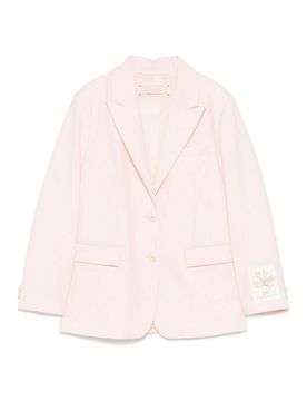 Blazer Rosa Con Logo