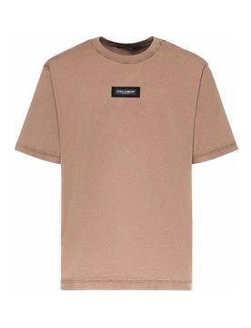T-shirt in jersey di cotone con logo