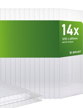 Hohlkammerplatten 14er Set 121x60,5 transparent