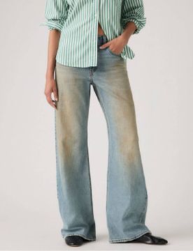 Para mujer. 005DO-0007 Jeans Loose Boot (26/31), Casual, Algodón, Denim