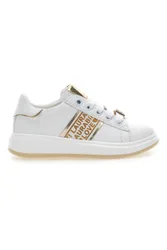Sneakers Bianche con Logo Dorato L8945 34