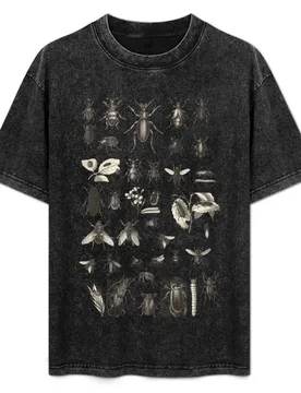 Many Different Bugs Vintage Entomology T-Shirt Basic Simple Design Short Sleeve Shirt - Aliexpress - FashionsVida