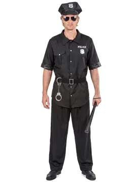 Heisser Polizist Kostüm Cop schwarz - KARNEVAL-MEGASTORE - FashionsVida