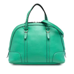 Small Leather Nice Dome Satchel