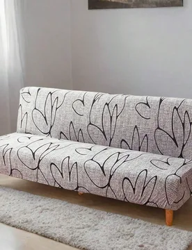 Pieza Funda de sofá cama de poliéster con estampado digital de alta elasticidad, a prueba de polvo y resistente a la suciedad, adecuada para la sala - Shein - FashionsVida
