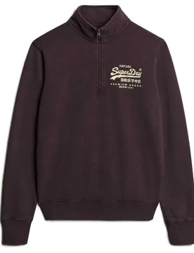 Sweat à Demi-zip Classic Vl Graphic Rich Deep Burgundy XL Homme - Superdry - FashionsVida