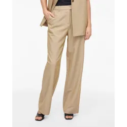 Pantalón largo de vestir de mujer con viscosa