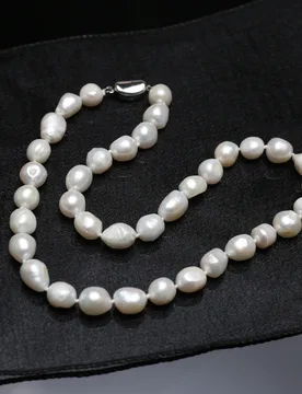 Natural Pearl Necklaces 9-10mm 100% Freshwater Rice Pearl Jewelry 925 Sterling Silver Necklace For Women Party Gift - Aliexpress - FashionsVida