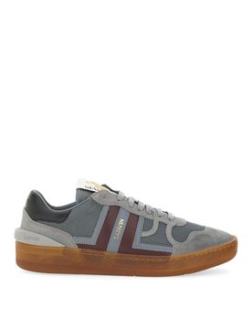 Sneaker In Pelle Scamosciata Mesh E Nappa