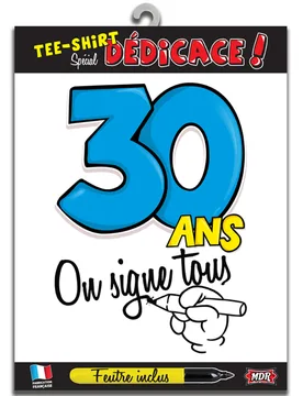 T-Shirt 30. Geburtstag blau-gelb - SURPRISEZ VOUS - FashionsVida