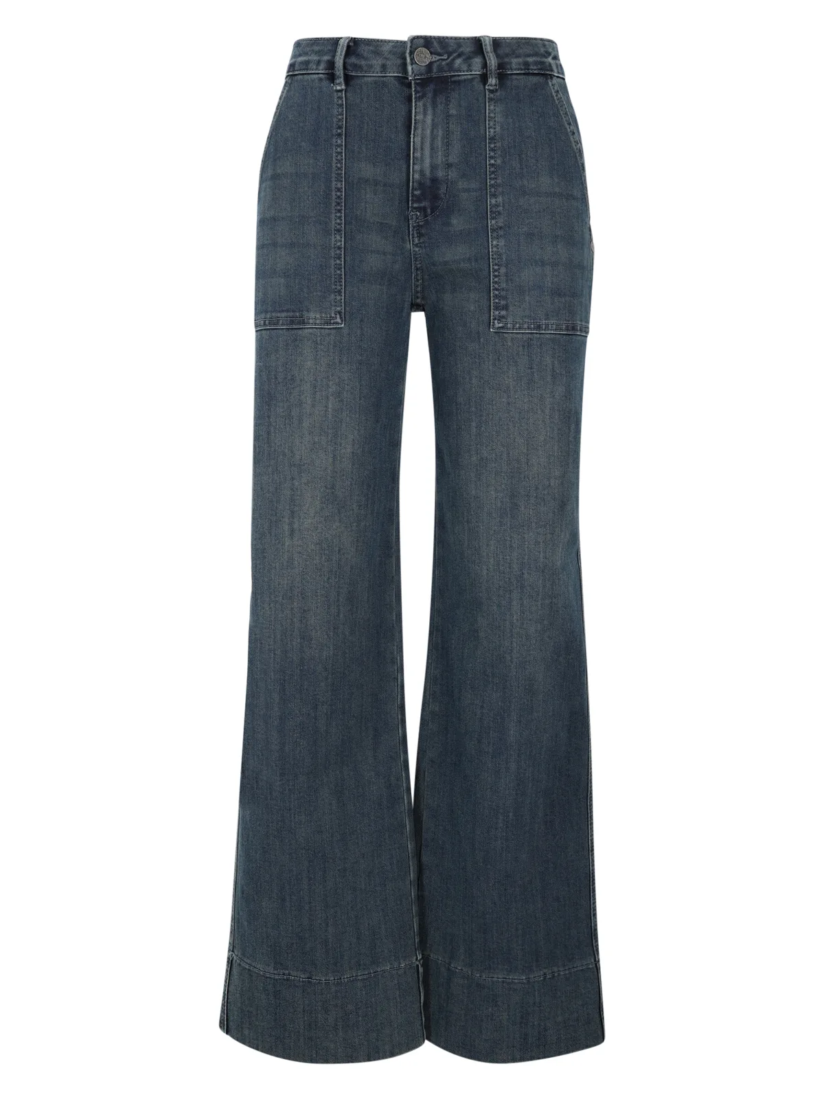Wide Leg Worker stretch denim female - XS - FashionsVida