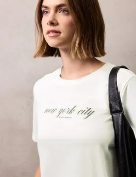 Street One T-Shirt mit Wording female Weiß