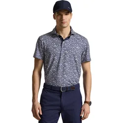 Polo Knit Airflow Print, navy/weiss xl