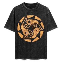 RAVEN'S SUN T-Shirt Simple Casual Short Sleeve Cotton T-Shirt