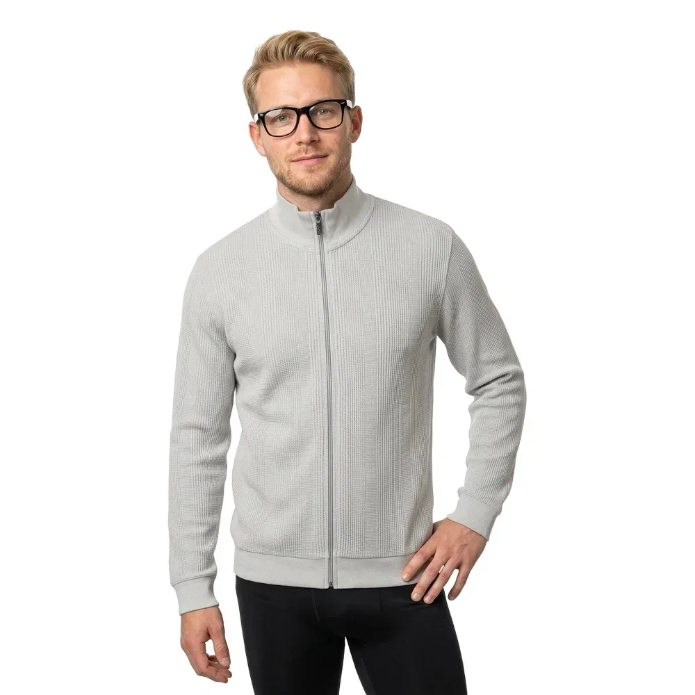Felpa Con Zip Structure 10269578 Light Pastel Grey M - BOSS - FashionsVida