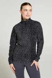 Camber Printed Womens Half Zip Fleece - Grey - Grey - Size: XXS