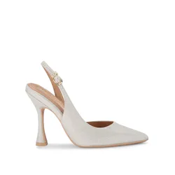 Womens Aria2 Heels - Silver Fabric - Size Uk 8